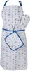 Clayre & Eef BRB44 Ofenhandschuh Beige Blau 18x30 cm 100% Produktbild-Vorschau 3