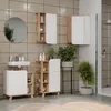 A modern bathroom with a sink, cabinets, and plants. Podgląd zdjęcia produktu