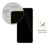 A smartphone screen protector is shown with a magnified view of its edge and a graphic indicating case friendliness. Podgląd zdjęcia produktu
