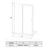 Cabine de douche SONNI 100 x 185 en or brossé, porte Voir les images du produit 4