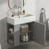 A bathroom vanity with a sink and storage cabinet. Podgląd zdjęcia produktu