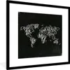 MuchoWow® MuchoWow® Gerahmtes Poster Weltkarte - Schwarz - Produktbild-Vorschau 1