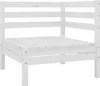vidaXL 4-tlg. Garten-Lounge-Set Weiß Massivholz Kiefer Produktbild-Vorschau 3