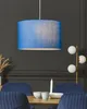 BELIANI Hängeleuchte Blau runder Stoffschirm 48 cm Produktbild-Vorschau 2