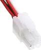 A close-up view of a white electrical connector with red, black, and white wires. Náhled obrázku produktu