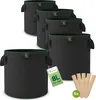 TTL GARDEN Pflanzsack 8L – 5er Set Stofftöpfe aus Filz & Produktbild-Vorschau 1
