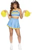 y Cheerleader-Damenkostüm für Karneval blau-weiss-gelb M Produktbild-Vorschau 1