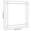 vidaXL Lustro ścienne czarne 60x60 cm kwadratowe żelazne Podgląd zdjęcia produktu 7