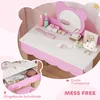 Ensemble de coiffeuse pour enfants AIYAPLAY avec tabouret Voir les images du produit 5