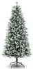 183 cm großer grün beflockter PE-Weihnachtsbaum mit Produktbild-Vorschau 1