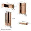 Homestyle4u Wohnwand Eiche Schrankwand Schwarz Anbauwand Produktbild-Vorschau 4