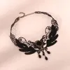 CHOKER Spitze Stickerei Schwarz HALSKETTE Gothic CH07 Produktbild-Vorschau 7