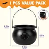 JOYIN Großer schwarzer Halloween-Kessel 19,1 cm Süßigkeiten Produktbild-Vorschau 6