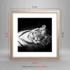 Gerahmtes Poster - Rahmen in heller Eiche - Weiß Tiger Produktbild-Vorschau 5