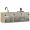 Armadio a muro con ante in vetro rovere Sonoma 102x37x35 cm Anteprima dell’immagine prodotto 4