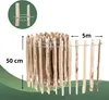 A roll of wooden garden fencing is displayed against a white and green background. Dimensions are indicated with text and arrows. Náhled obrázku produktu