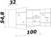 Glashängeschrank Küche - 100 cm breit - Weiß – Nawa Produktbild-Vorschau 5