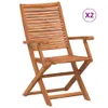 Eleganten-Stil Gartenstühle mit Armlehnen 2 Stk. Klappbar Produktbild-Vorschau 2