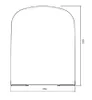 A technical drawing of a toilet seat with dimensions. Náhľad obrázku produktu