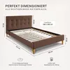 Homestyle4u Polsterbett 180x200 mit Lattenrost Doppelbett Produktbild-Vorschau 2
