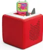 A red cube-shaped audio player with a green and pink accessory on top. Anteprima dell’immagine prodotto