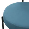 A close-up view of the textured blue fabric seat of a chair. Podgląd zdjęcia produktu