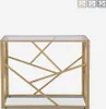Eingangstisch modernes Design 100x40x78cm mit Glasplatte Produktbild-Vorschau 6
