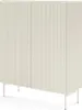 Highboard MUTI 99 cm kaschmir riffeloptik Push-to-Open Produktbild-Vorschau 2