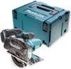 A cordless circular saw and its storage case are shown against a white background. Produktbild-Vorschau