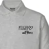 Huuraa Damen Polo Shirt Pilger mit Herz S Sport Grey Bio Produktbild-Vorschau 2