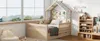 Hausbett 140 x 200 cm mit Ausziehbett, 3 großen Schubladen Produktbild-Vorschau 9