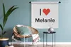 MuchoWow® Wandteppich Wandbehang Ich liebe - Melanie - Produktbild-Vorschau 4