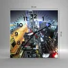 Wanduhr - Quadrat - Glasuhr - Architektur Industrie Nacht Produktbild-Vorschau 3
