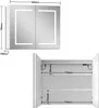 LED Spiegelschrank 80x70 cm mit Rasier-Steckdose Drei Produktbild-Vorschau 7