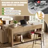 Konsolentisch 140cm×29.5cm×82.5cm, Beistelltisch Sofatisch Produktbild-Vorschau 8