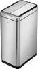 A silver trash can with a dual lid. Produktbild-Vorschau