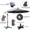 Parasol Izrielar 3 m gris avec éclairage LED, parasol de Voir les images du produit 3