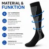 3x Kompressionsstrümpfe Herren Damen Schwarz+Blau+Weiss Produktbild-Vorschau 3