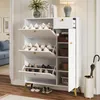 okwish Schuhschrank Schuhbank mit 3 Klappen, 1 Schublade Produktbild-Vorschau 2