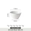 Schale set 6Stück Ø11,8cm Keramik Schalen Dessertschalen Produktbild-Vorschau 2