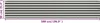 A long, horizontal banner with alternating black and white stripes, representing a balcony privacy screen. Dimensions are indicated with text overlays. Produktbild-Vorschau