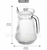 Glaskaraffe 1,4L mit Deckel Wasserkrug Glaskrug für Saft Produktbild-Vorschau 3