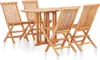 Maison Exclusive - 5-tlg. Garten-Essgruppe Klappbar Produktbild-Vorschau 1