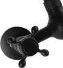 A close-up view of a black faucet handle. Produktbild-Vorschau