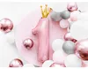 Folienballon Ziffer 1 mit Krone 30x92cm rosa Produktbild-Vorschau 8