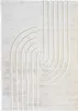 A cream-colored rug with a raised, abstract geometric pattern. Produktbild-Vorschau