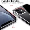 Close-up of a transparent phone case highlighting raised edges for camera and screen protection. Náhled obrázku produktu