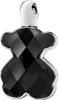 A black, faceted perfume bottle shaped like a bear with a silver cap. Podgląd zdjęcia produktu