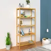CASARIA® Badregal Standregal Bambus 5 Böden 60x26x130cm Produktbild-Vorschau 2