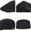 Cappello piatto da uomo in cotone, stile basco, modello Anteprima dell’immagine prodotto 3